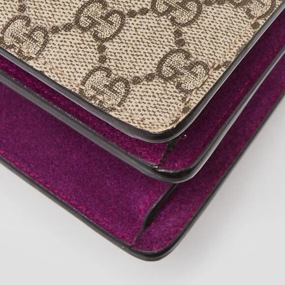 Gucci Beige GG Supreme Canvas Embroidered Sequin Small Dionysus Shoulder Bag - Picture 5 of 12